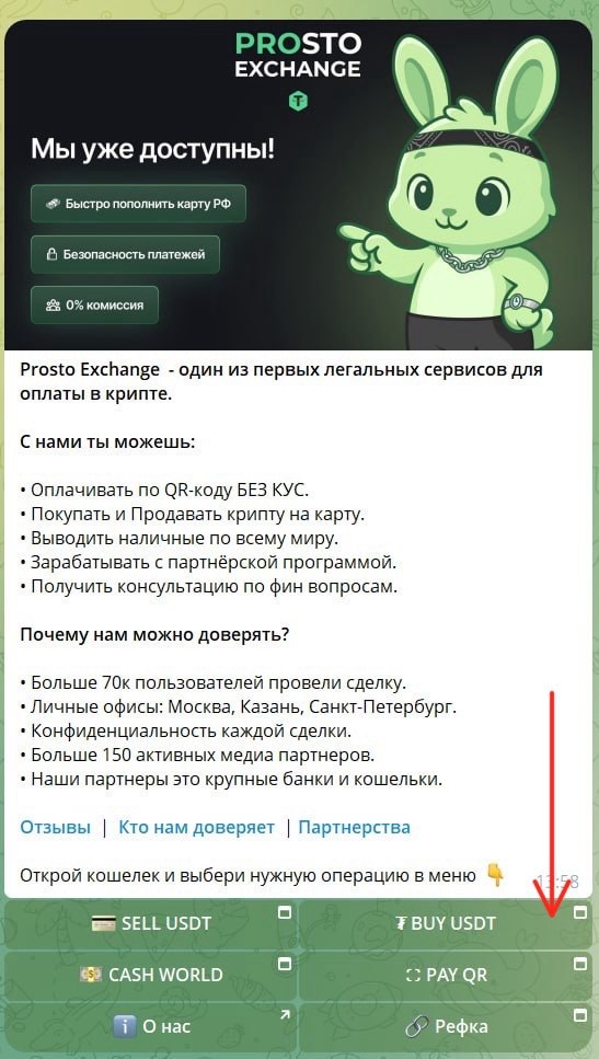 1.1 — главный экран бота